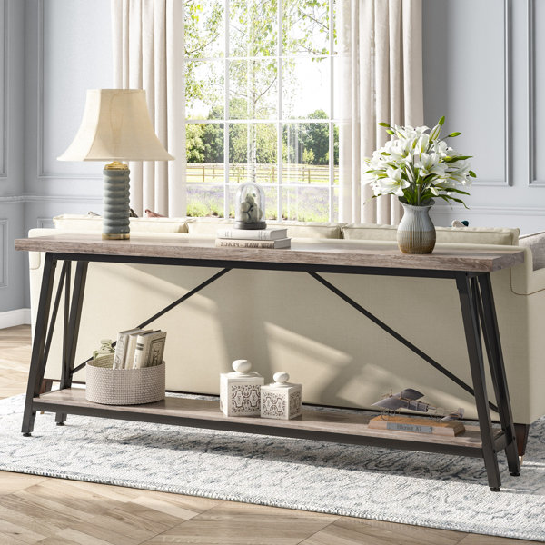 Wrought iron store console table